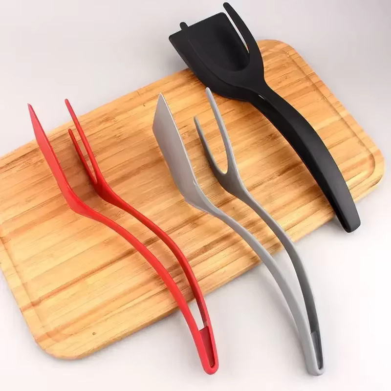 2-in-1 Pfannkuchen-Wender und Eierspatel aus Nylon in Schwarz - Bild 3