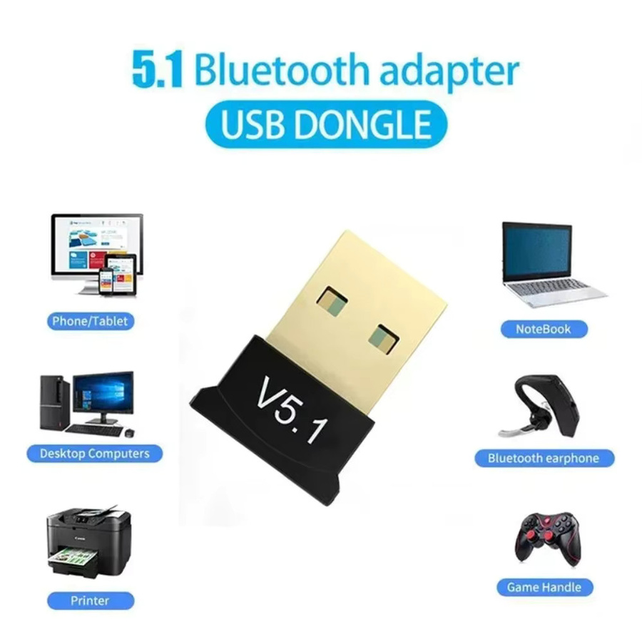 USB Bluetooth 5.1 Dongle Adapter als Wireless Audio Transmitter und Empfänger für PC, Laptop, Tablet und Smartphone - Bild 3