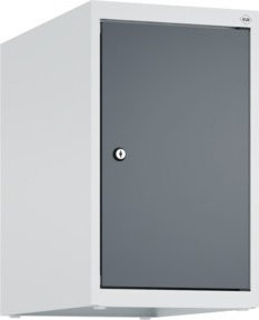 C+P Aufsatzschrank 7035/7016 mit Zylinderschloss und 1 Abteil, B/T/H: 50 x 30 x 50 cm, Stahl, Lichtgrau/Anthrazitgrau - Bild 1