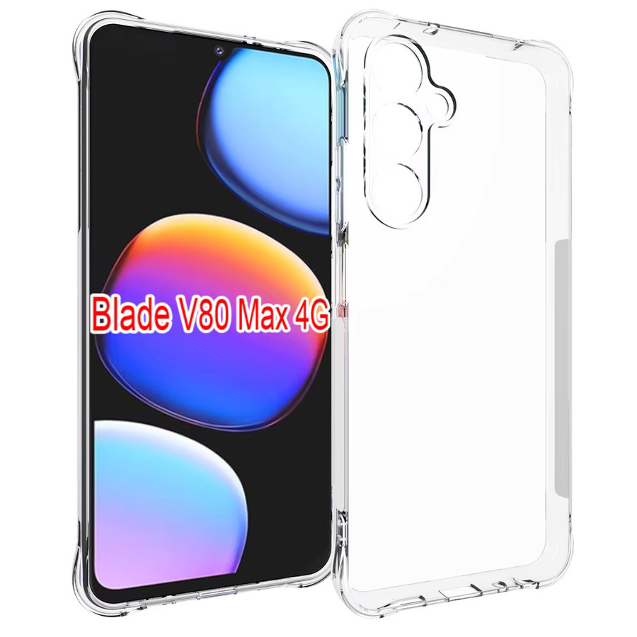 Stoßfeste Silikon TPU Schutzhülle für ZTE Blade V80 Max 4G in Transparent - Bild 2