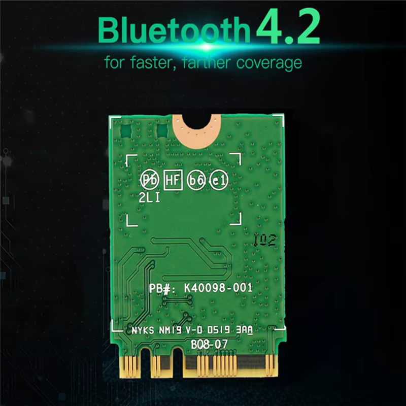 Intel 8260NGW WLAN-Karte mit Bluetooth 4.2, Dual-Band 2,4 GHz/5 GHz, 867 Mbit/s, M.2 NGFF Modul - Bild 2