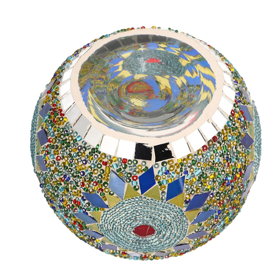 GoolRC Kerzenhalter aus Glas mit Sonnenblumenmuster in Multicolor im europäischen Stil - Bild 2