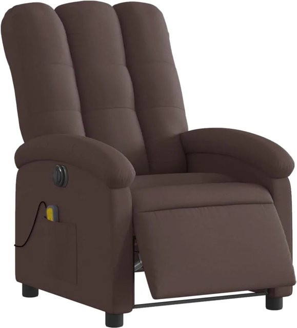 vidaXL Massagesessel Elektrisch Dunkelbraun Stoff Modell 7 - Bild 1