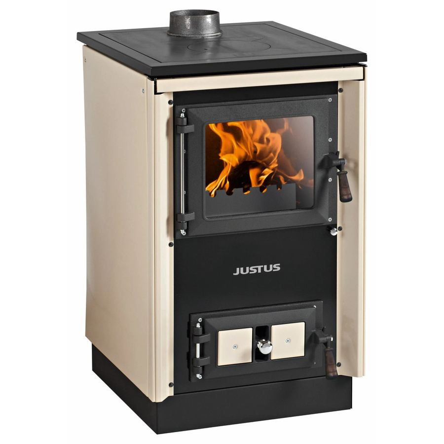 Justus Küchenofen Rustico 50 2.0 Festbrennstoffherd in Creme/Beige mit 7 kW Leistung - Bild 2