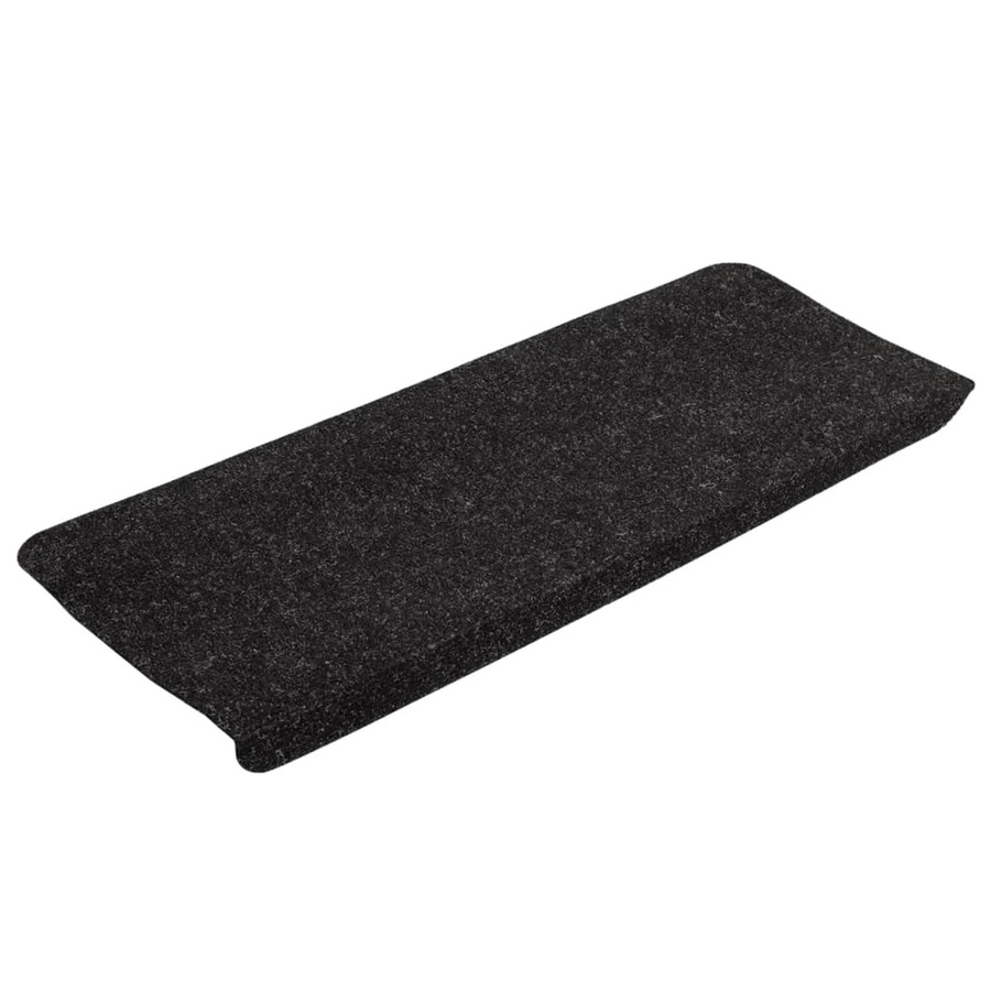 vidaXL Stufenmatten selbstklebend, 15 Stück, Anthrazit, rutschfest und schalldämmend, B/T/H: 65 x 24,5 x 3,5 cm - Bild 2