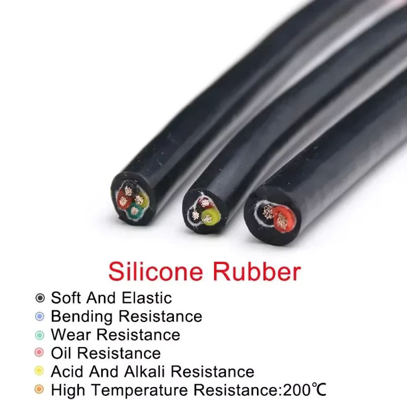 Flexibles Silikonkabel mit verzinntem Kupfer und Gummiisolierung in Schwarz - Bild 3