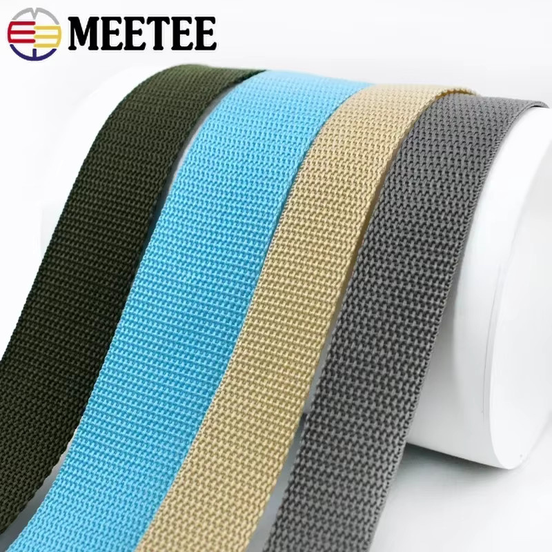 Meetee Gurtband Set für Rucksäcke und Taschen, 5m Länge, Farben: Schwarz und Mehrfarbig, Breite: 20–50 mm - Bild 5