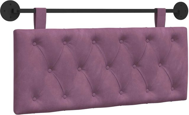 vidaXL Wandmontiertes Polsterpaneel aus Samt in Lila, B/H/T: 110 x 55 x 7 cm - Bild 1