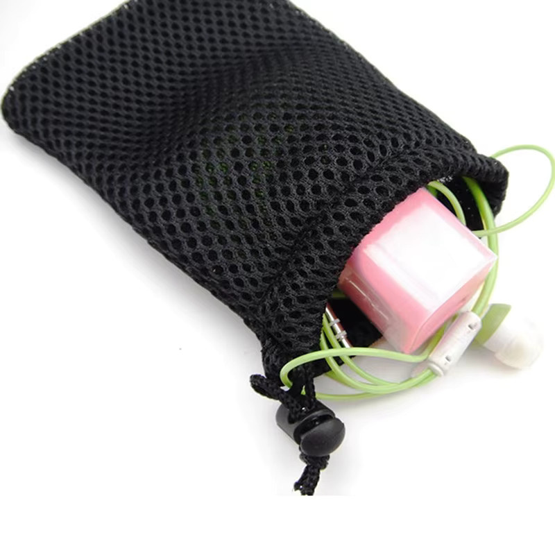 JETTING 3-teiliges Set Aufbewahrungstaschen aus Nylongewebe mit Kordelzug in Schwarz für digitale Produkte und Outdoor-Aktivitäten - Bild 2