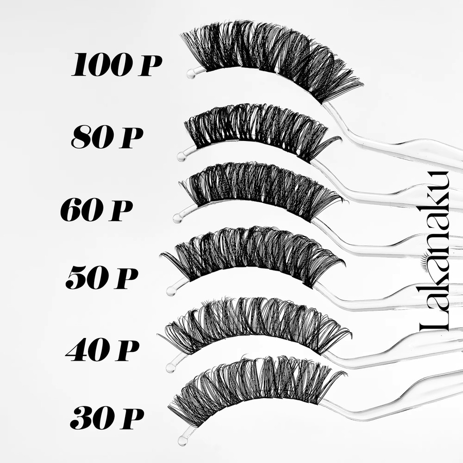 LAKANAKA DIY Cluster-Wimpern, Volumen, wasserdicht, Unisex - Bild 3