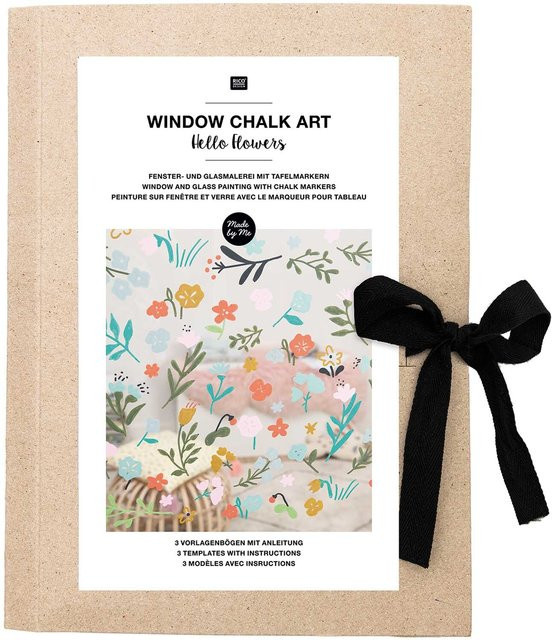 Rico Design Hello Flowers Vorlagenmappe Fenster- und Glasmalerei mit Kreidestiften - Bild 1