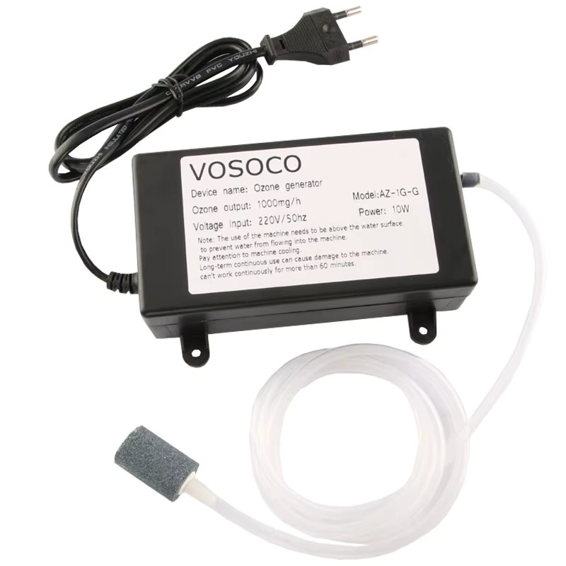 VOSOCO Ozongenerator 1000 mg Ozonisator zur Luft- und Wasserreinigung sowie zur Desodorierung von Obst, Gemüse und Fleisch in Schwarz - Bild 2