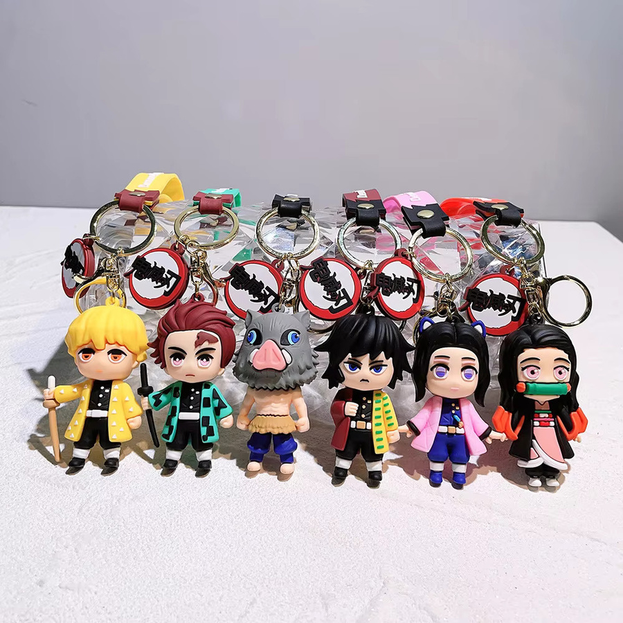 Bandai Demon Slayer Actionfiguren Schlüsselanhänger, 6-teiliges Set - Bild 3