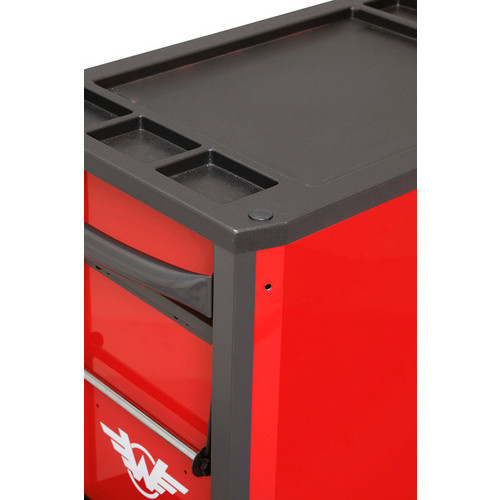 Gedore red Werkstattwagen WINGMAN 4 SF mit Türen aus Stahlblech und Kunststoff in Rot, B/T/H: 724 x 470 x 103,4 cm - Bild 2