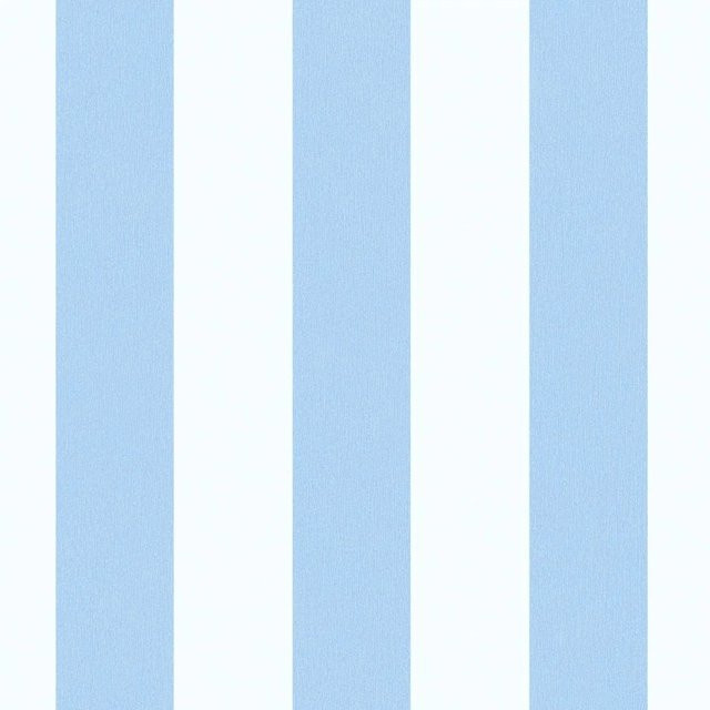 Profhome Kinder Tapete Streifentapete Matt Blau Weiß Non-Woven, Breite: 0,53 m, Länge: 10,05 m - Bild 1