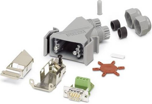 Phoenix Contact VS-09-PROFIBUS-SC 1654549 D-SUB Stecker mit 9 Polen und 180 Grad Winkel in Grau - Bild 1