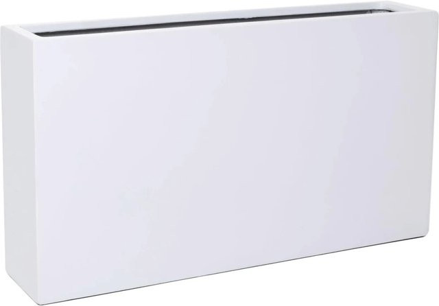 Vivanno Raumteiler Elemento Slim Pflanzkübel aus Fiberglas in Weiß, B/T/H: 90 x 20 x 50 cm - Bild 1