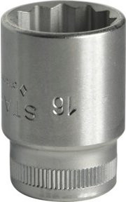 Stahlwille Steckschlüsseleinsatz 3/8 Zoll 12-kant SW 16 mm L 31 mm Silber - Bild 2