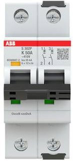 ABB S302P-K50 Leitungsschutzschalter 50A 415V in Weiß - Bild 1