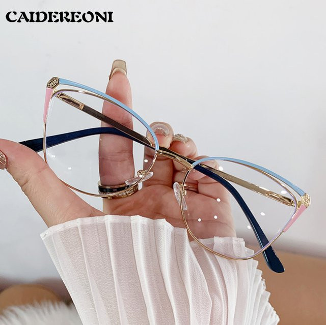 CAIDERONI Lesebrille Cat Eye, Metall, Vollrand, Damen - Bild 1
