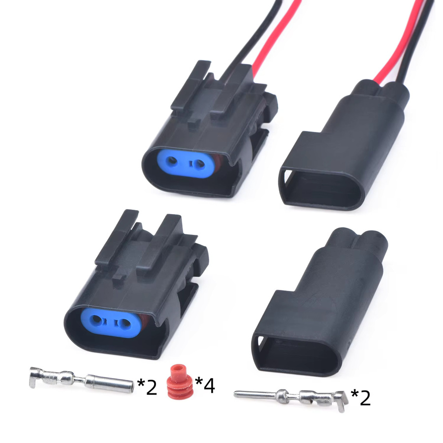 Yuyi 2 Pin Automobil Bremsbelag Sensor Stecker für Rad ABS Sensor Kabelbaum in Schwarz - Bild 2