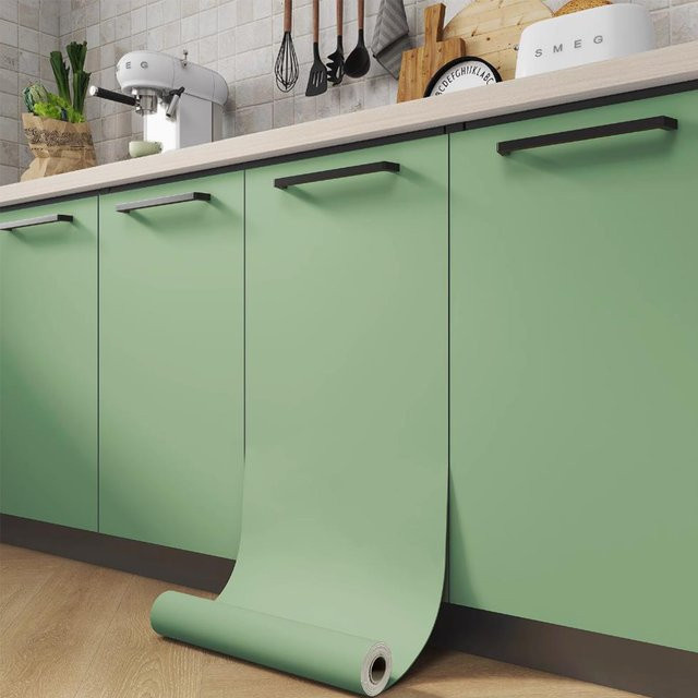 Wasserdichte selbstklebende Vinylfolie von Improvem als Tapete und Wandaufkleber für Badezimmer, Küche und Möbel zur modernen Raumdekoration - Bild 1
