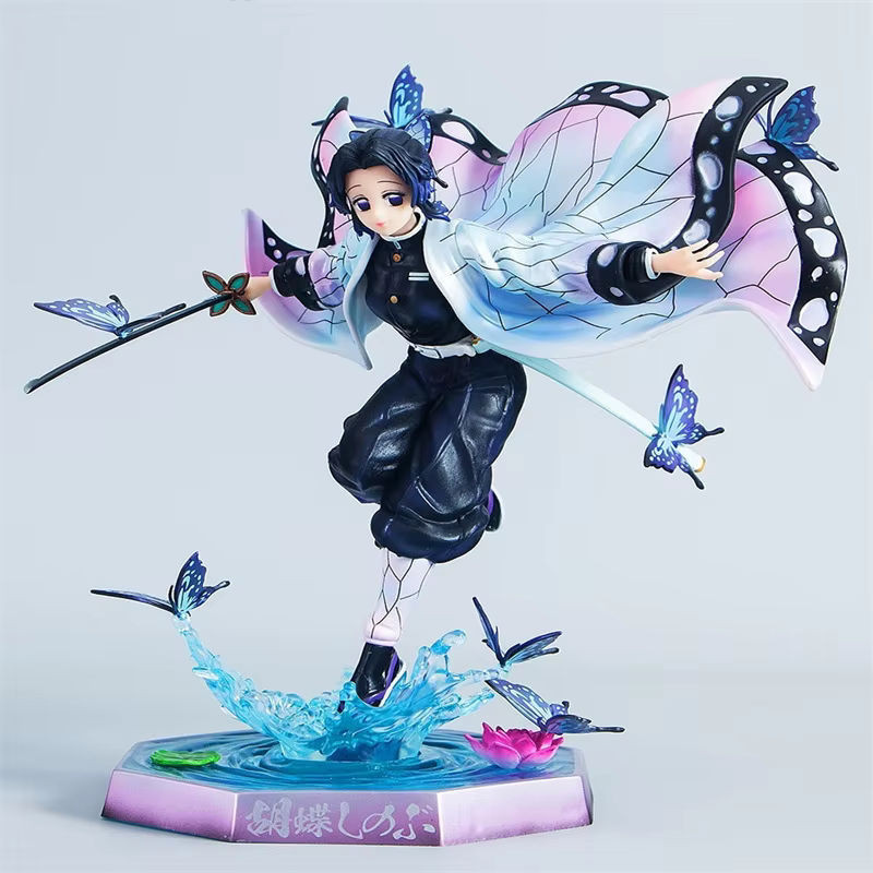 Bandai Kochou Shinobu Anime Figur aus Kimetsu No Yaiba aus Kunststoff, mehrfarbiges Ornament Modell - Bild 1