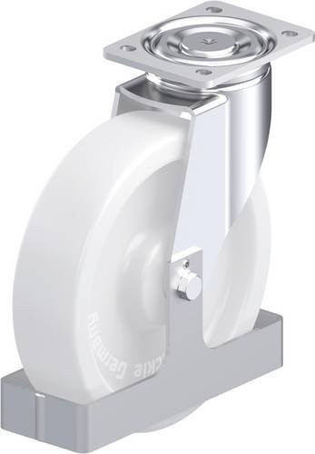 Blickle LH-SPO 250G-FS Stahlblech-Lenkrolle in Weiß mit 250 mm Rad-Durchmesser und 900 kg Tragfähigkeit - Bild 1
