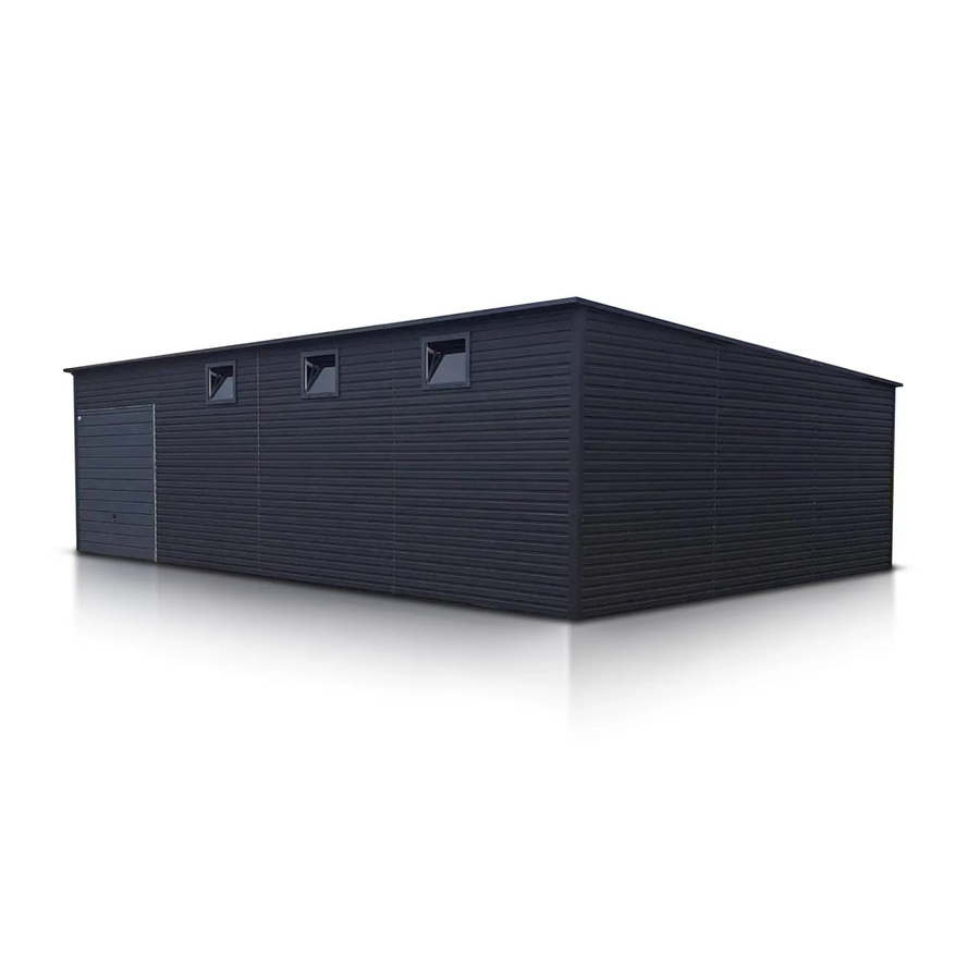 Liderstal Premium Zelthalle aus Stahl mit Trapezprofilblechen in Anthrazit Schwarz, B/T: 1200 x 800 cm - Bild 2
