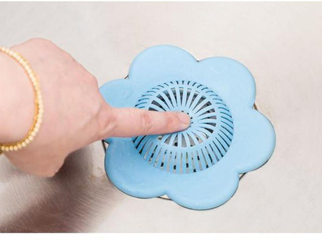 mfySpace Abflussfilter aus PVC für Küche und Badezimmer in Blau - Bild 1