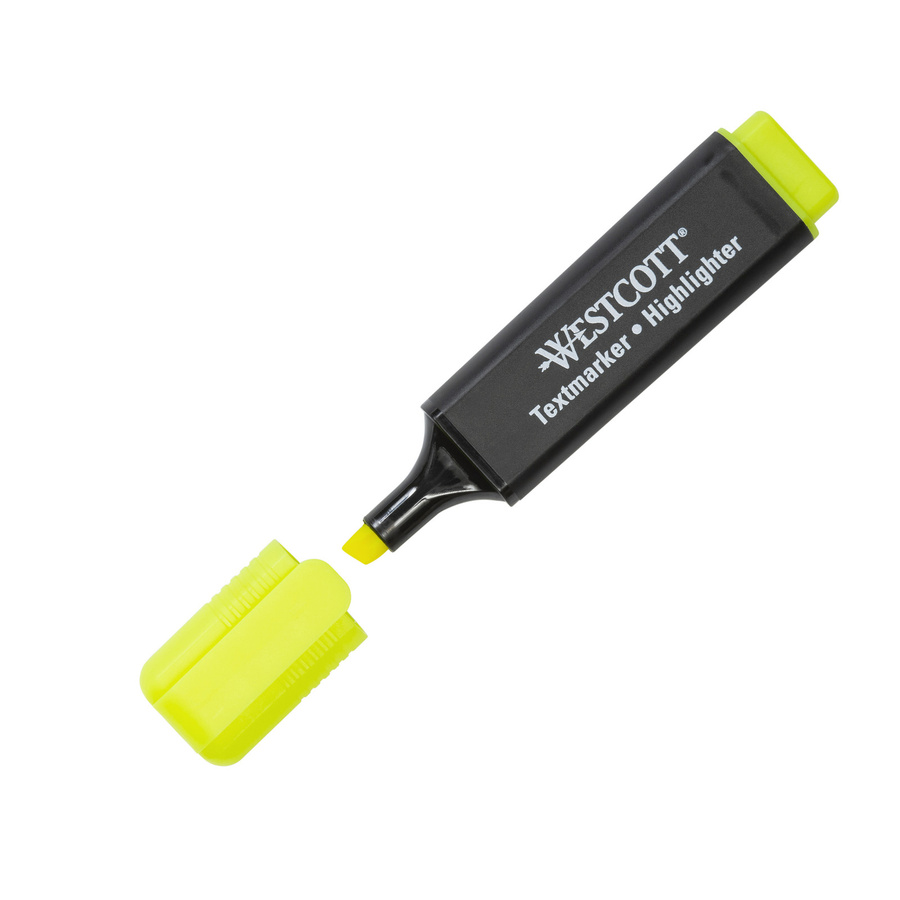 Westcott Textmarker mit Keilspitze in Gelb und Schwarz - Bild 2