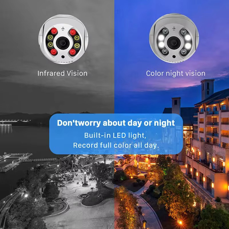 DDBROUGEN 8MP 4K IP PTZ Speed Dome Kamera mit Auto Tracking und WLAN für Smart Home und Outdoor, Weiß - Bild 3