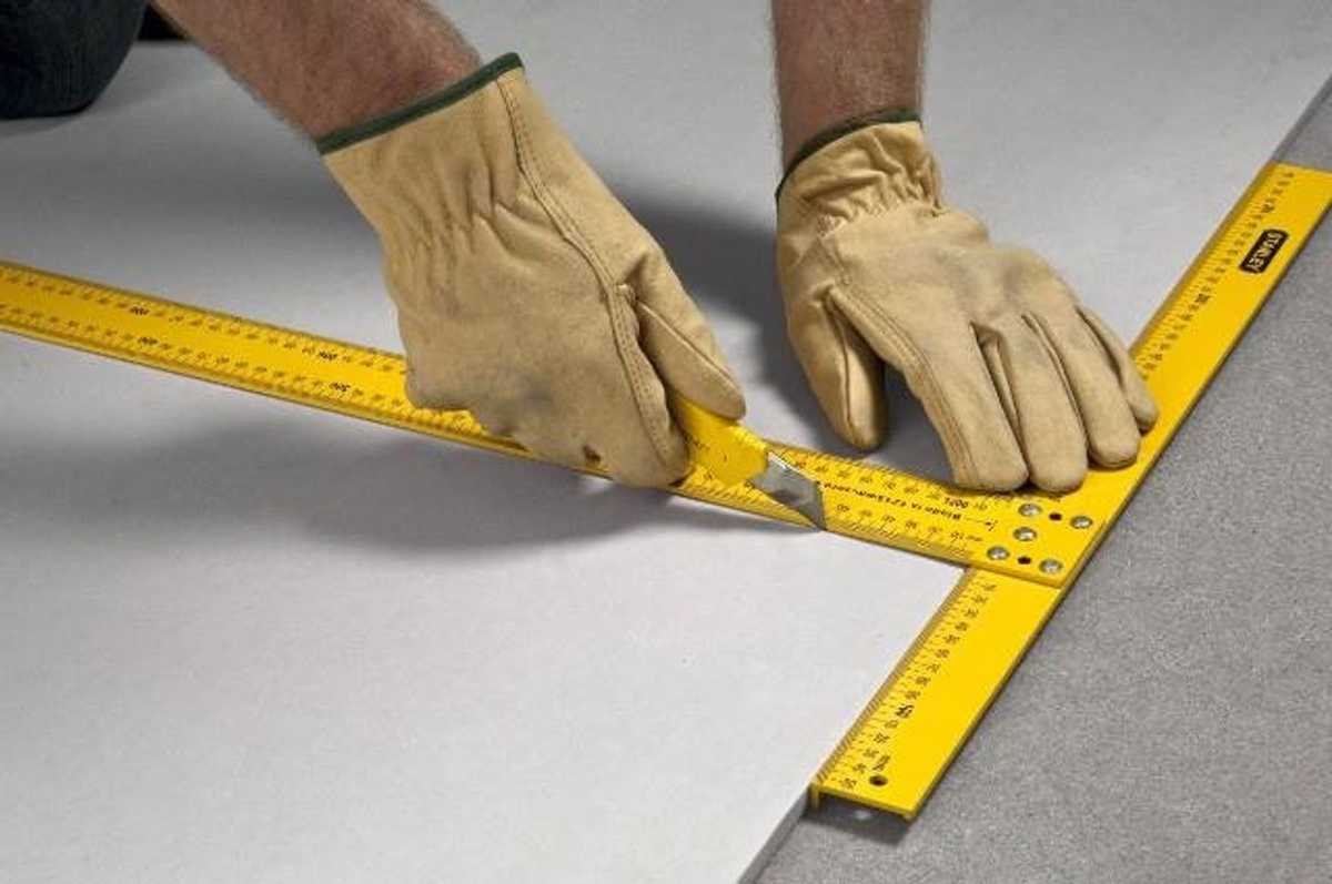 Stanley T-Reisschiene aus Metall in Gelb, Länge: 122 cm - Bild 2