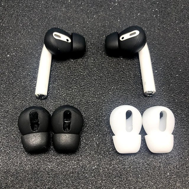 Apple AirPods 1/2 Silikon Ohrstöpsel in Weiß, 2/1 Paar rutschfeste und schweißfeste In-Ear Ohrhörer-Abdeckungen - Bild 1