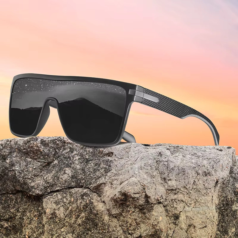 Sonnenbrille, Unisex, Vollrand, Square, Schwarz, Kunststoff, polarisiert - Bild 4