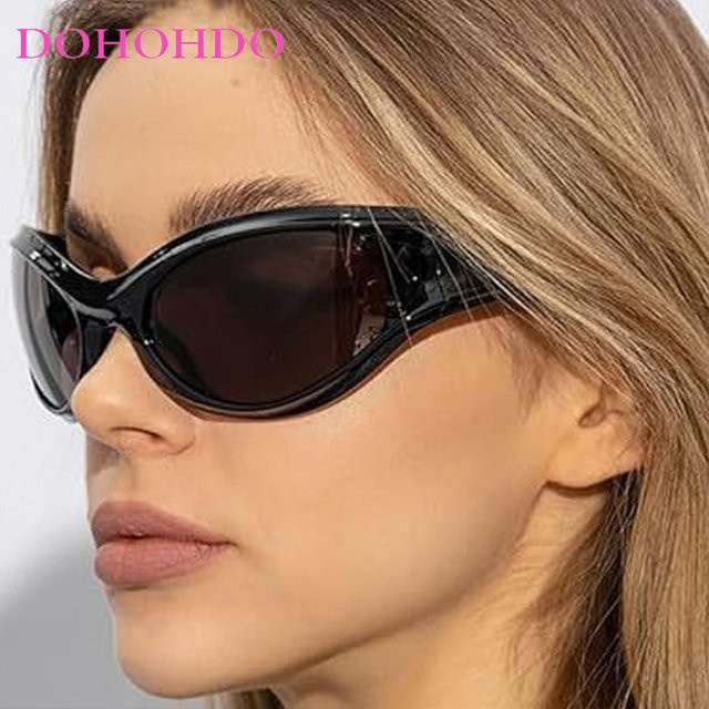 DOHOHDO Sonnenbrille Cyberpunk, Vollrand, Kunststoff, Unisex, black - Bild 1