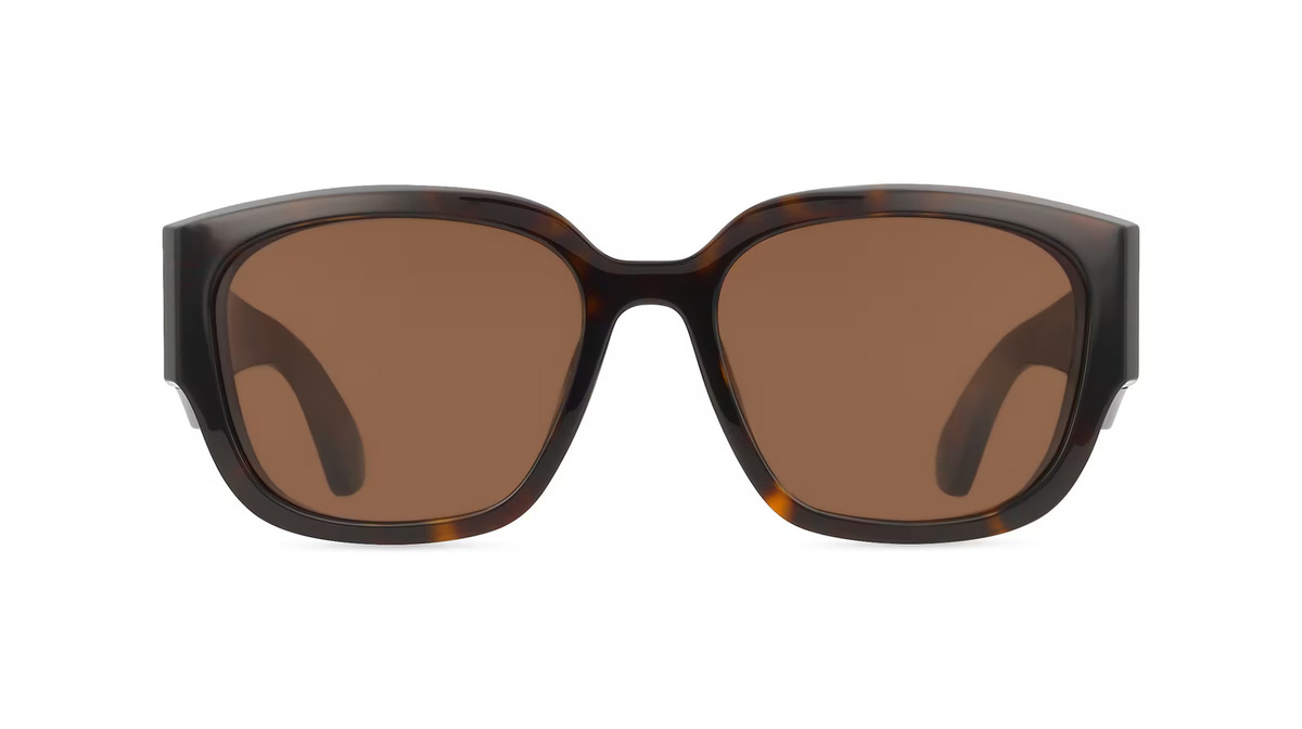 Alexander McQueen AM0468S Sonnenbrille, Vollrand, Eckig, Acetat, braun, Damen - Bild 1