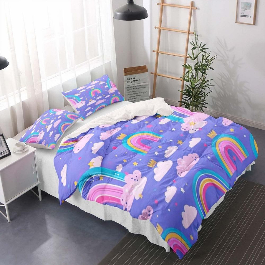 Bunte gestreifte Mikrofaser-Bettwäsche mit Reißverschluss von JMG Household Supplies, Farbe: Multicolor, B/H: 90 x 200 cm - Bild 2