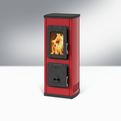 THORMA Werkstattofen Milano AT, rot, Stahlblech, 5 kW, Dauerbrand geeignet, B/T/H: 38,0 x 31,5 x 89,0 cm - Bild 1