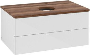 V&B Waschtischunterschrank Antao mit Beleuchtung, Farbe: Weiß, B/T/H: 80 x 36 x 50 cm - Bild 1