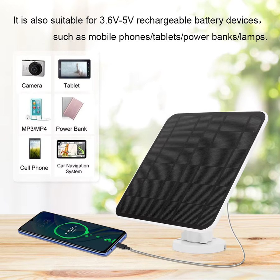 Eufy Solarpanel 30 W 5 V für Eufycam 3/3C/2C/2Pro, wasserdichtes Solarzellensystem zur Wandmontage in Schwarz mit 3,3 m Kabel - Bild 6
