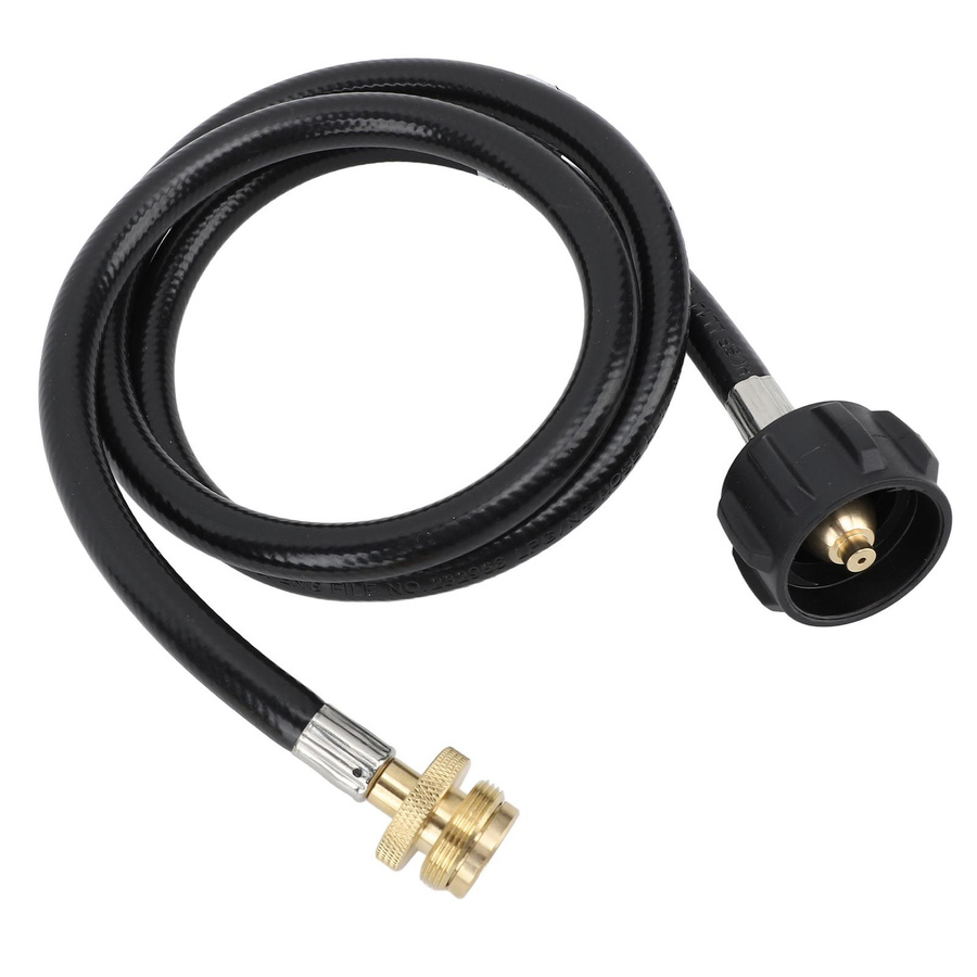 Igeteck Propan-Adapter-Schlauch mit QCC1-Messinganschluss für die Umwandlung von 1lb auf 20lb Gasflaschen, Schwarz, Länge: 122 cm - Bild 8