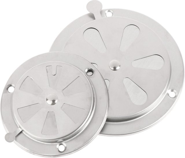 HUXUAN Verstellbares Lüftungsgitter aus Edelstahl in Silber, runde Abdeckung für Abluft, BBQ-Grill und Herd, Durchmesser: 95 mm bis 125 mm - Bild 1