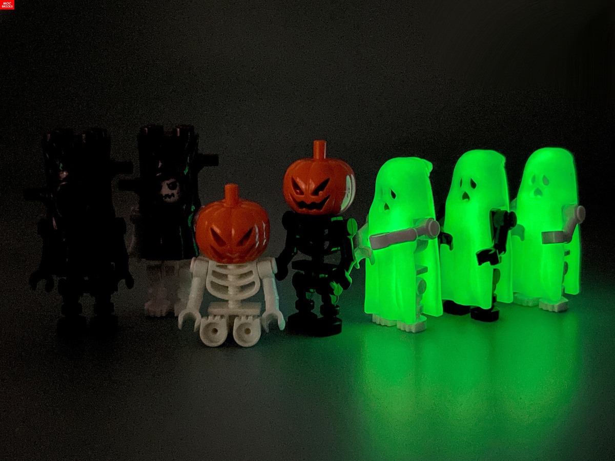 Yiran Toy Halloween Totenkopfkäfig Geisterpferd Skelett Bausteine ab 3 Jahren - Bild 2