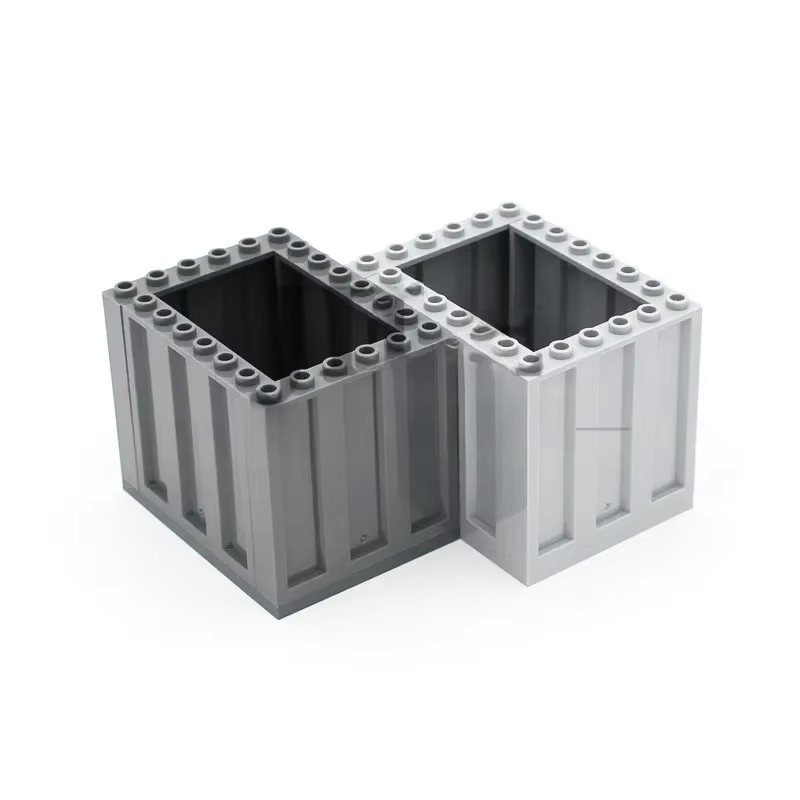 Jile Military Enclosing Wall Steel Panel 1x6x5 Building Blocks Bricks light grey - Bild 2