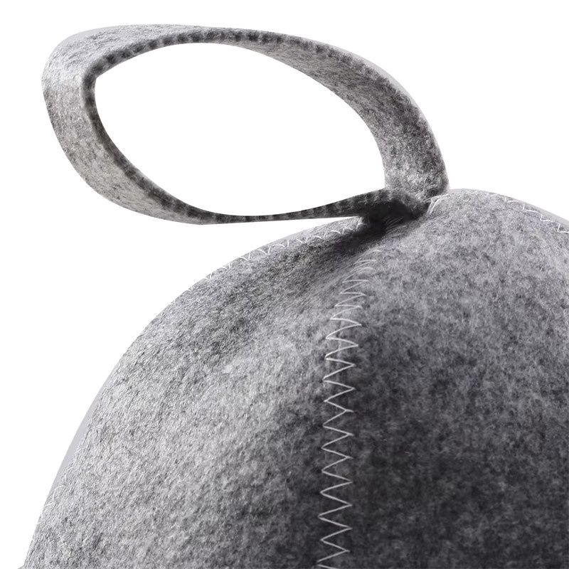 Grauer Filzhut für Sauna und Dampfbad im russischen Stil als Kopfschutz - Bild 4