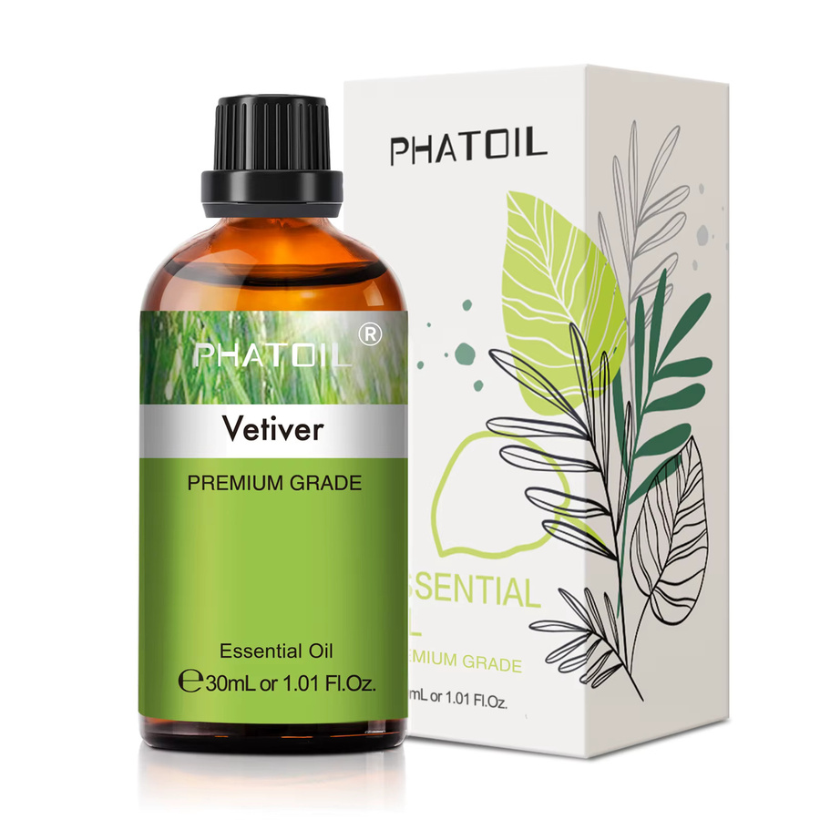 PHATOIL Vetiver-Öl, ätherisches Öl mit pflanzlichem Aroma - Bild 2