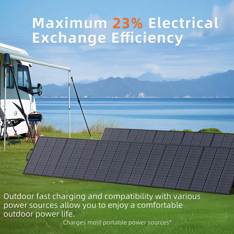 Keenergy Faltbares Solarpanel 500W 24V Schwarz, Wasserdicht IP67, Tragbares Monokristallines Silizium-Panel für Outdoor und Camping - Bild 2