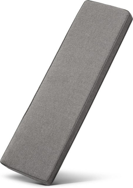 Beautissu Outdoor Bankauflage Calme BK in Hellgrau, wetterfest und waschbar, B/T/H: 120 x 50 x 5 cm - Bild 1