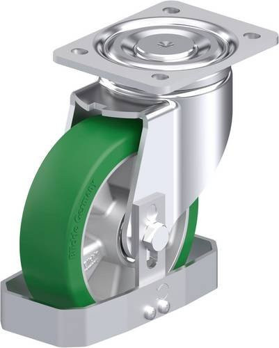 Blickle Stahlblech-Lenkrolle LH-ALST 160K-FS in Silber mit 160 mm Rad-Durchmesser und 580 kg Tragfähigkeit - Bild 1